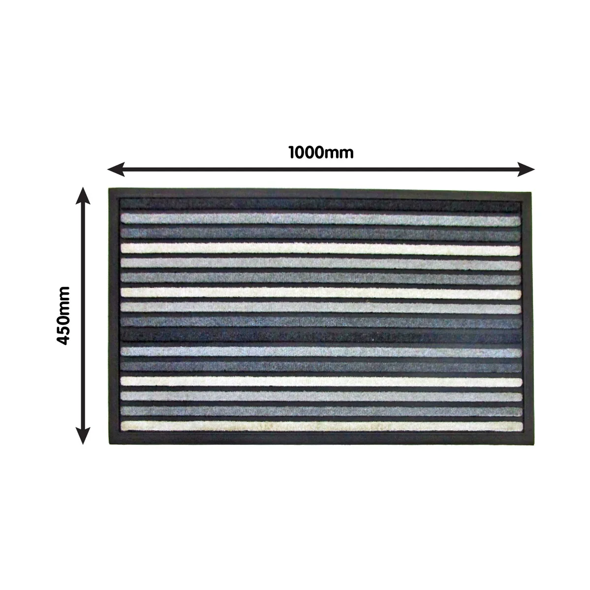 Clark Rubber Scrape N' Sorb Mat XL Grey Stripe