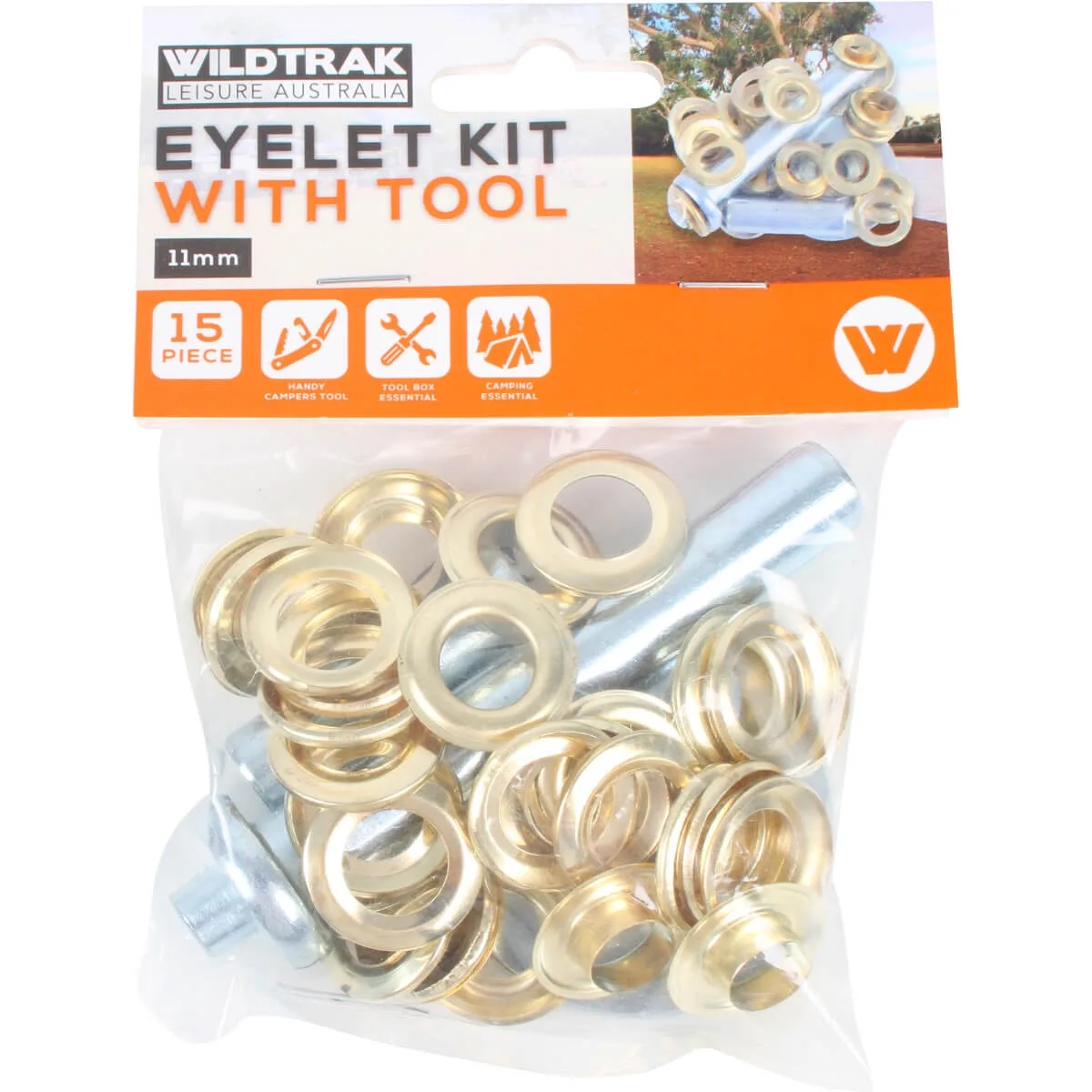 Eyelet Kit 15Pce With Tool 11mm Dia