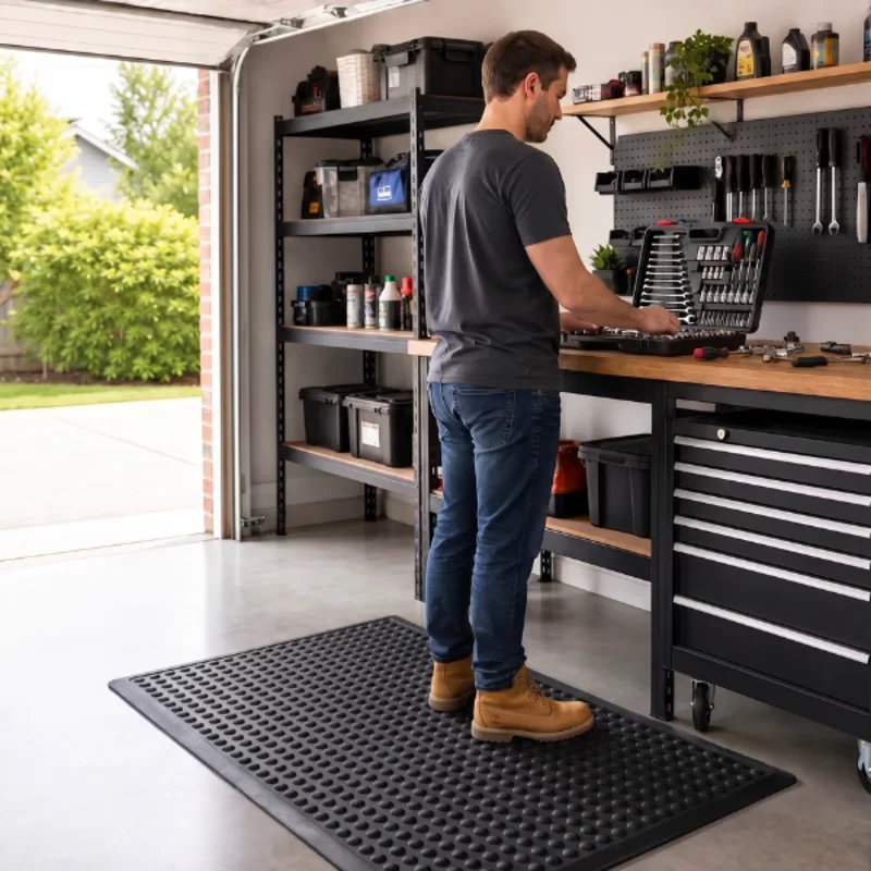 Garage Anti-Fatigue Standing Zones, A Smarter Way to Work in Comfort