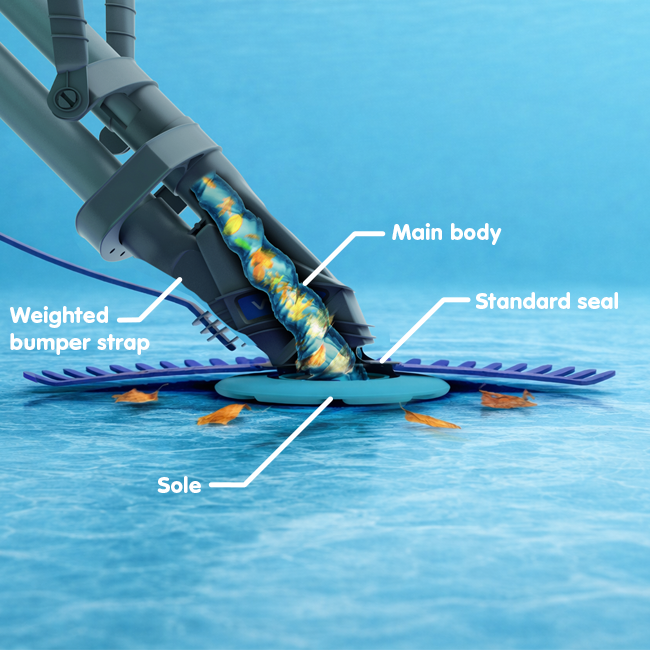 Diagram showing suction pool cleaner connection and flow