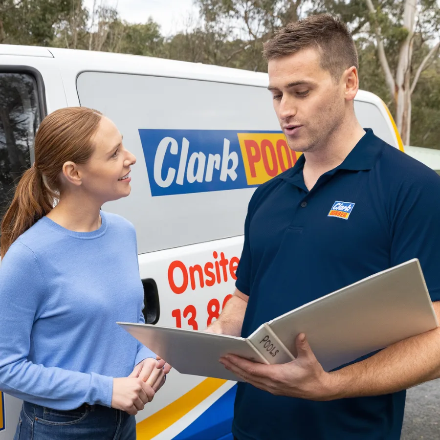 How to remove stains from a swimming pool at Clark Rubber