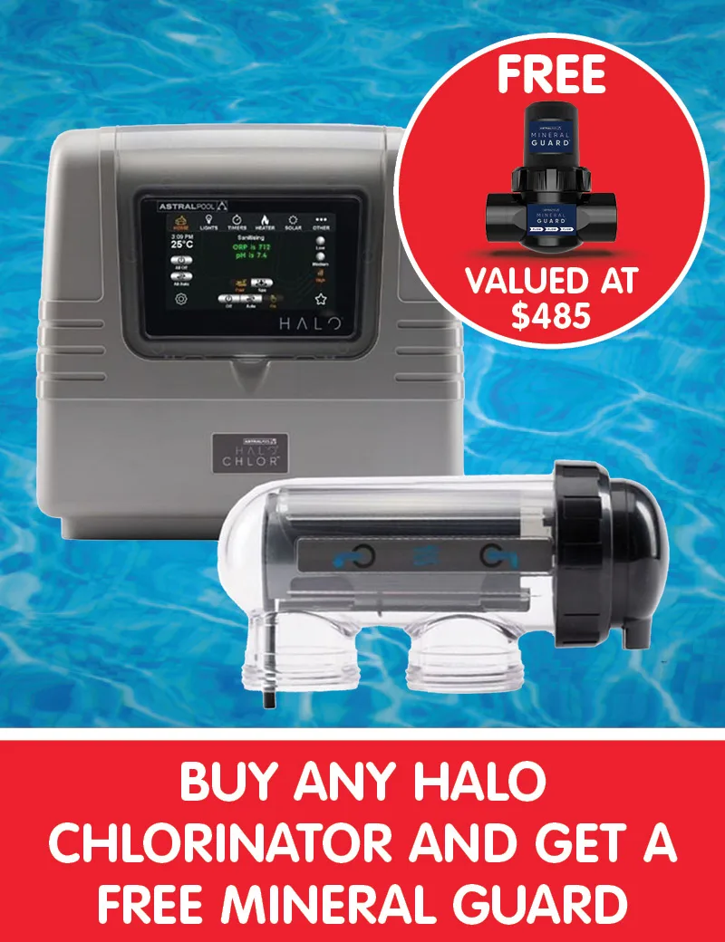 Buy any Halo Chlorinator and get a free mineral guard