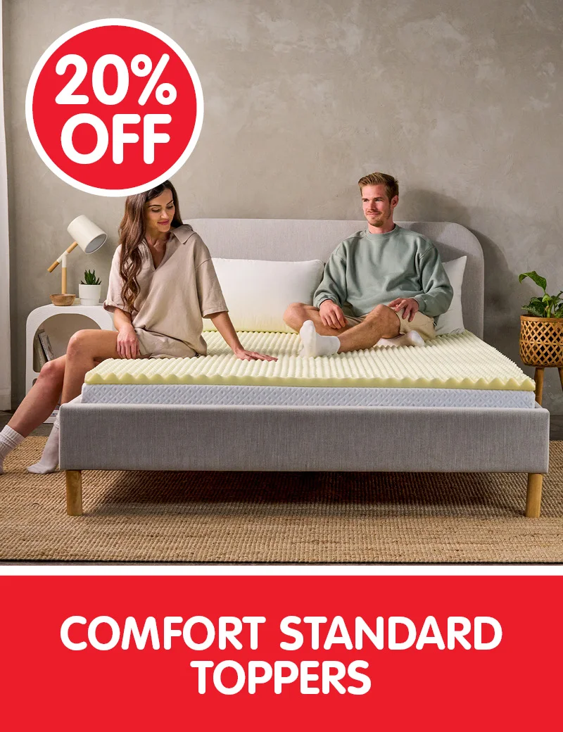 20% off Comfort Standard Toppers