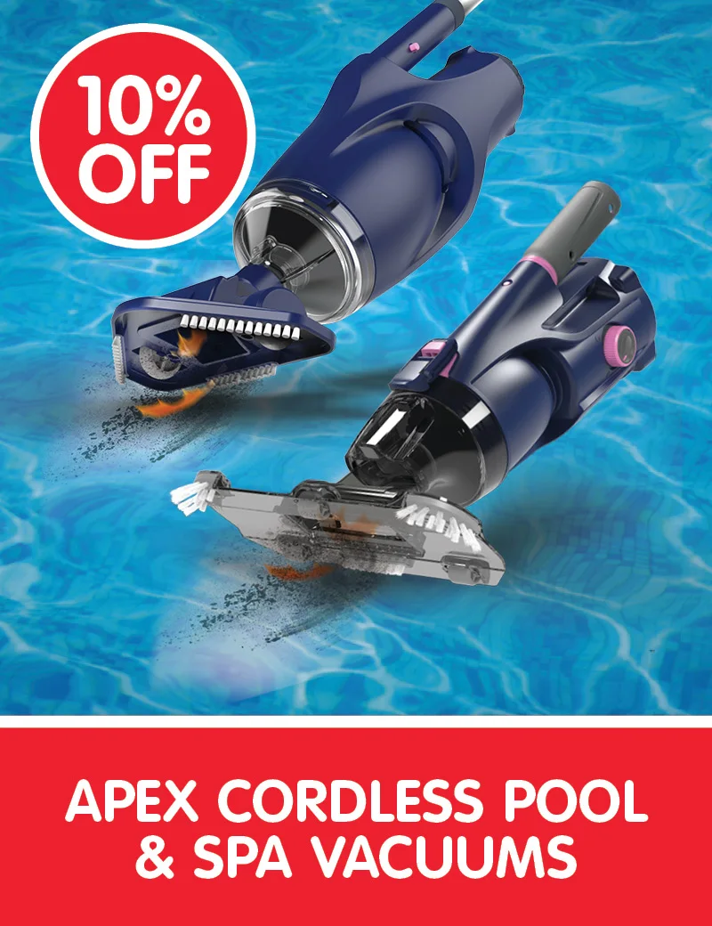 10% off Apex Cordless Pool & Spa Vacuums