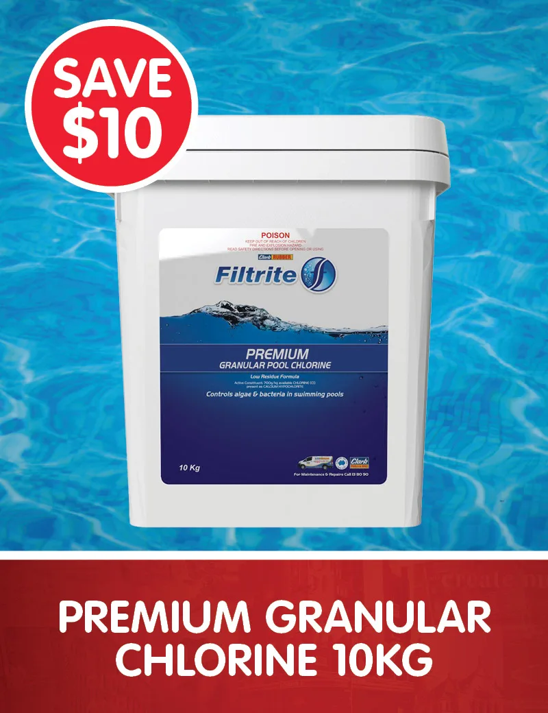 Save $10 on Premium Granular Chlorine 10kg