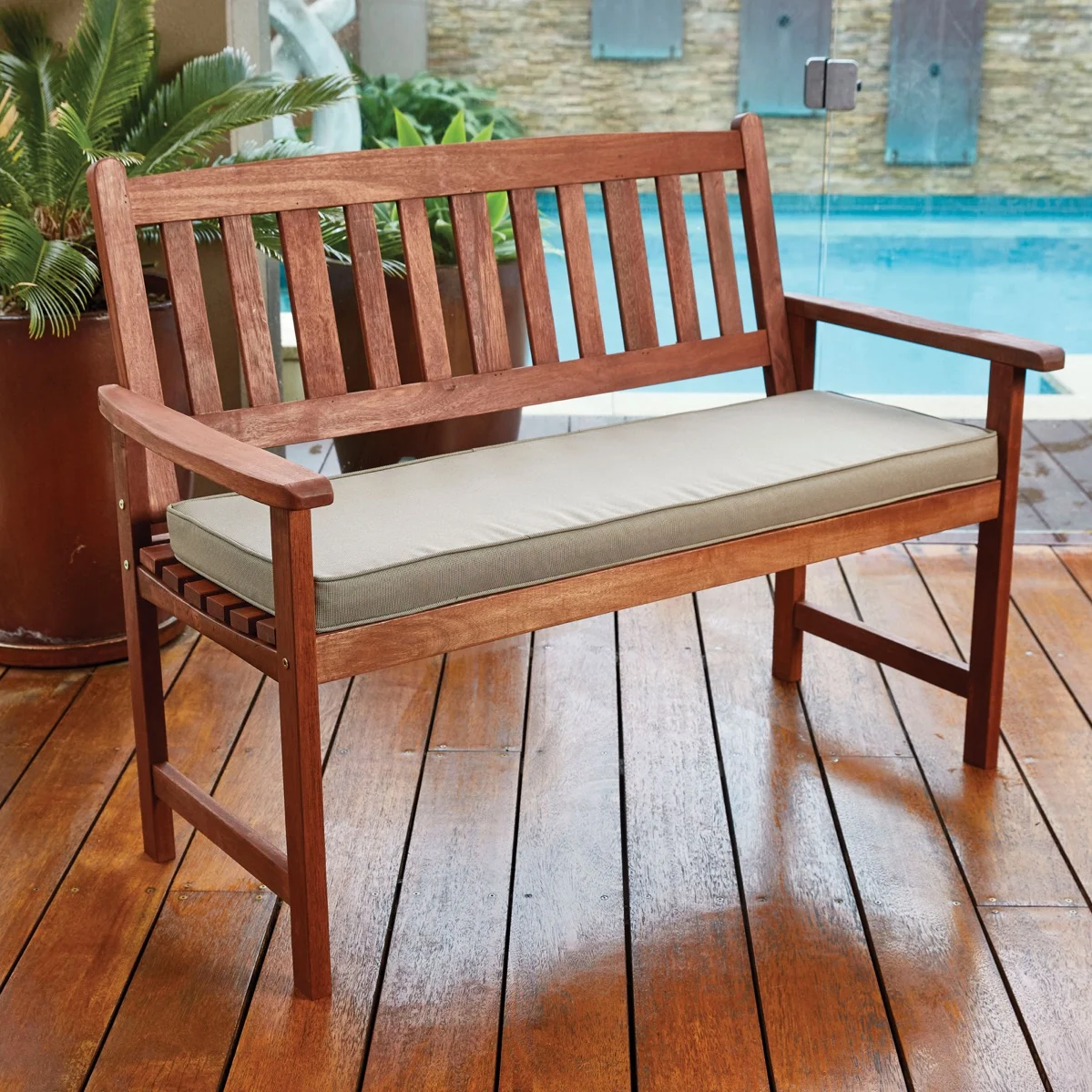 Polymaster Bench Cushion 120 x 36cm Sand