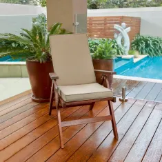 Polymaster High Back Timber Cushion Slate