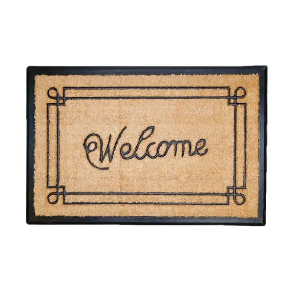 Clark Rubber Large Coir Brush Mat - Welcome Print