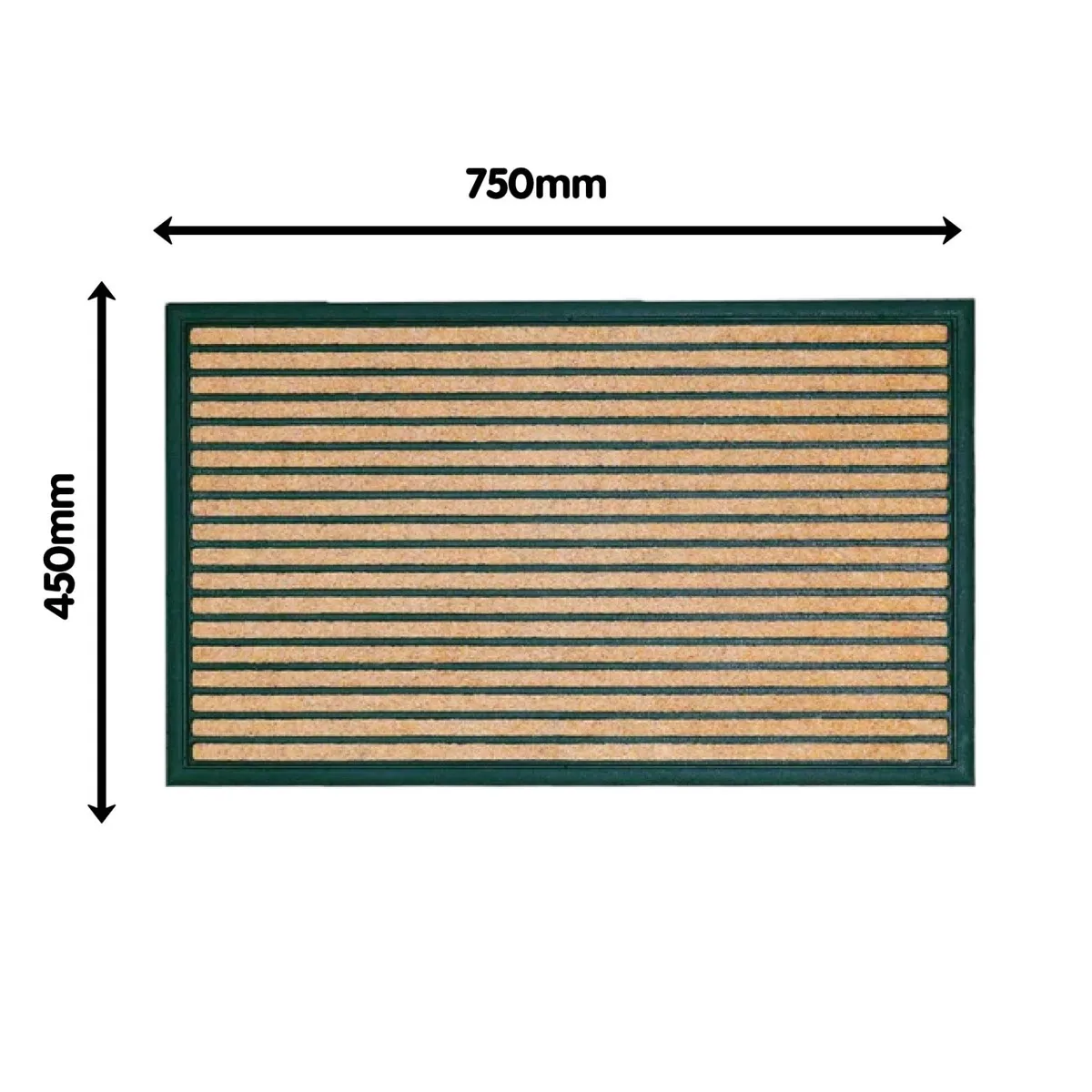 Clark Rubber Medium Faux Coir Bali Mat - Stripes