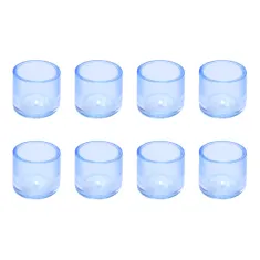 Clear PVC Premium Chair Tip 8 Piece Bundle 22mm