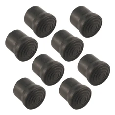 Rubber Chair Tip 8 Piece Bundle - Black 35mm