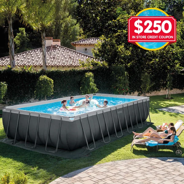 Intex Ultra XTR Frame Pool Rectangular 24ft with $250 In Store Credit Coupon