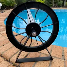 ABGAL Arcadia Pool Cover Roller - HTRB Black Stationary Suits pools 2.1m x 12m